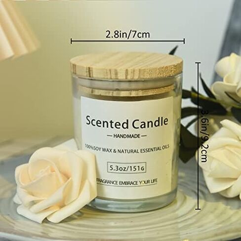 Scented Candles Gift Set for Women: Glass Aromatherapy Can Burn 40 Hours Household Aromatherapy Soy Wax Jar 5.3 oz Scented for Bathing Yoga Meditation Perfect Birthday Christmas Gifts 4 Pack in Saudi Arabia