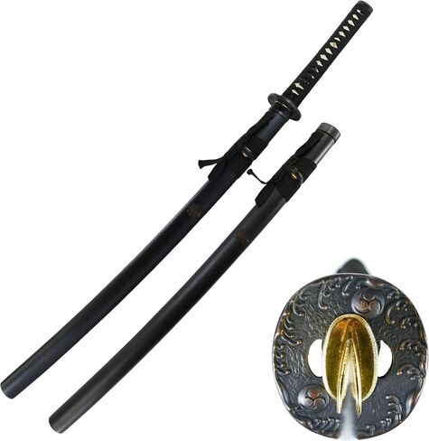 MAKOTO Handmade Sharp Katana Black Samurai Sword 40" in Saudi Arabia