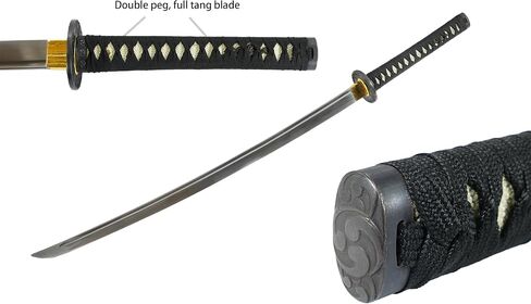 MAKOTO Handmade Sharp Katana Black Samurai Sword 40" in Saudi Arabia