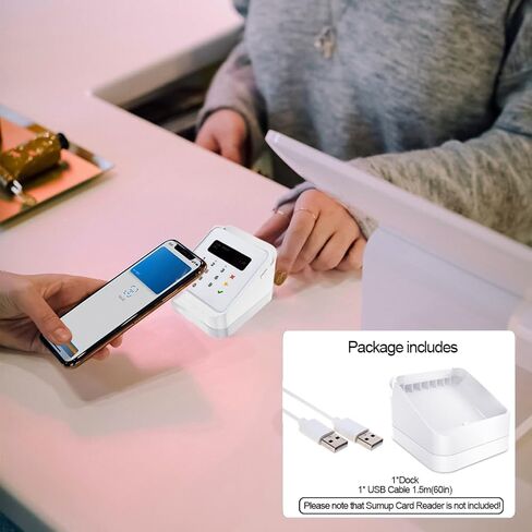 Dock for Sumup Plus Cards Reader.White. in Saudi Arabia