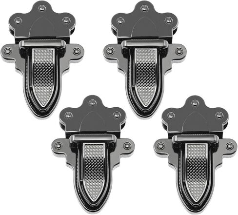 YYANGZ 4PCS Metal Wallet Clasp Bag Hardware Accessories Fastener Twist Lock Thumb Lock Buckle Alloy for Crafts Handbags DIY Bags Handbag Lock Making Gunmetal in Saudi Arabia