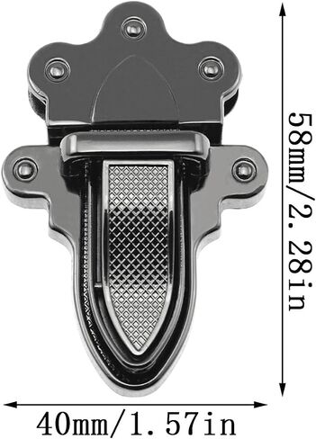 YYANGZ 4PCS Metal Wallet Clasp Bag Hardware Accessories Fastener Twist Lock Thumb Lock Buckle Alloy for Crafts Handbags DIY Bags Handbag Lock Making Gunmetal in Saudi Arabia