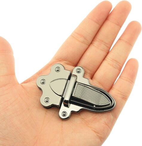 YYANGZ 4PCS Metal Wallet Clasp Bag Hardware Accessories Fastener Twist Lock Thumb Lock Buckle Alloy for Crafts Handbags DIY Bags Handbag Lock Making Gunmetal in Saudi Arabia