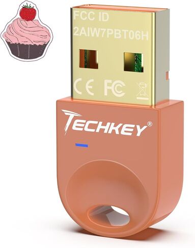 محول بلوتوث USB 5.3 لأجهزة الكمبيوتر المكتبية، قم بتوصيل وتشغيل جهاز استقبال وجهاز إرسال بلوتوث صغير V29 EDR Dongle لأجهزة الكمبيوتر المحمول بلوتوث Windows 11/10/8.1-Satsuma in Saudi Arabia