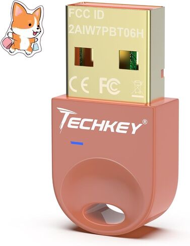 محول بلوتوث USB 5.3 لأجهزة الكمبيوتر المكتبية، قم بتوصيل وتشغيل جهاز استقبال وجهاز إرسال بلوتوث صغير V11 EDR Dongle لأجهزة الكمبيوتر المحمول بلوتوث Windows 11/10/8.1-برسيمون برتقالي أحمر in Saudi Arabia