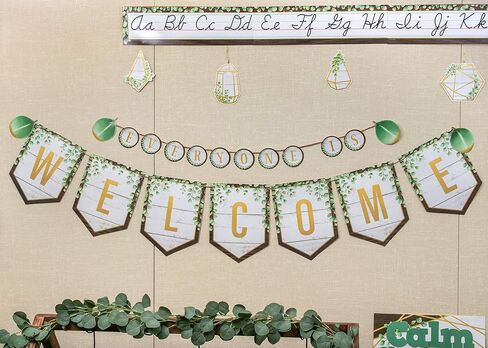 مجموعة لوحة الإعلانات الترحيبية بشعارات الأوكالبتوس من المعلم، بطول 6 أقدام، متعددة الألوان in Kuwait