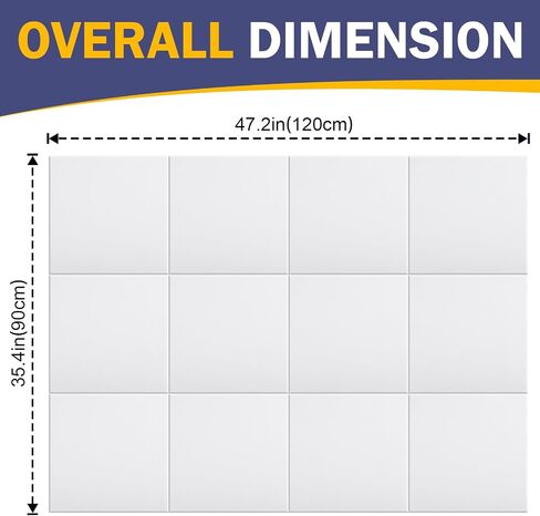 12 PCS Large Cork Boards Alternative，36"x48" Reusable Felt Wall Tile with 70 Pins,64 Safe and Removable Non-Marking Adhesives,Bulletin Boards for Walls, Office, Classroom，Living Room, Dartboard-Blue in Saudi Arabia