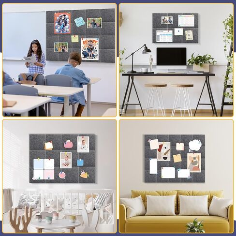 12 قطعة بديلة من ألواح الفلين، 11.8 بوصة × 11.8 بوصة، بلاط حائط قابل لإعادة الاستخدام مع 70 دبوسًا، 64 مادة لاصقة آمنة وقابلة للإزالة، لوحات إعلانات للجدران، المكتب، الفصول الدراسية، غرفة المعيشة، لوحة رمي السهام باللون الأبيض in Kuwait