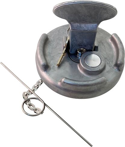Locking Diesel Fuel Cap fit for Peterbilt 379 389 579 4"Lever Style Semi Trucks fuel caps Gas Tank caps Replace 11-04859-100 572.1015 600212 (Silver) in Saudi Arabia