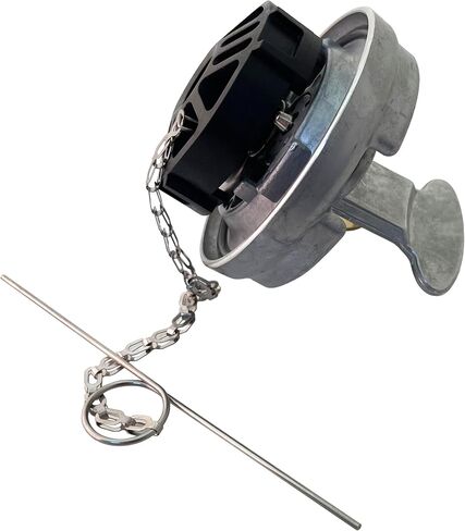 Locking Diesel Fuel Cap fit for Peterbilt 379 389 579 4"Lever Style Semi Trucks fuel caps Gas Tank caps Replace 11-04859-100 572.1015 600212 (Silver) in Saudi Arabia