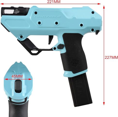 مسدس WORKER Nightingale Blaster، عجلة موازنة نصف آلية نصف رمي السهام، لعبة مسدس مجانية يمكنك صنعها بنفسك (البطارية غير متضمنة) برتقالي in Kuwait