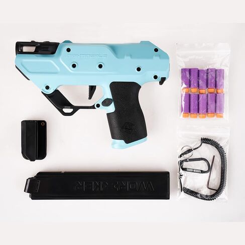 مسدس WORKER Nightingale Blaster، عجلة موازنة نصف آلية نصف رمي السهام، لعبة مسدس مجانية يمكنك صنعها بنفسك (البطارية غير متضمنة) برتقالي in Kuwait