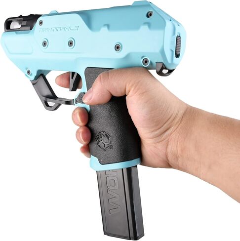 مسدس WORKER Nightingale Blaster، عجلة موازنة نصف آلية نصف رمي السهام، لعبة مسدس مجانية يمكنك صنعها بنفسك (البطارية غير متضمنة) برتقالي in Kuwait