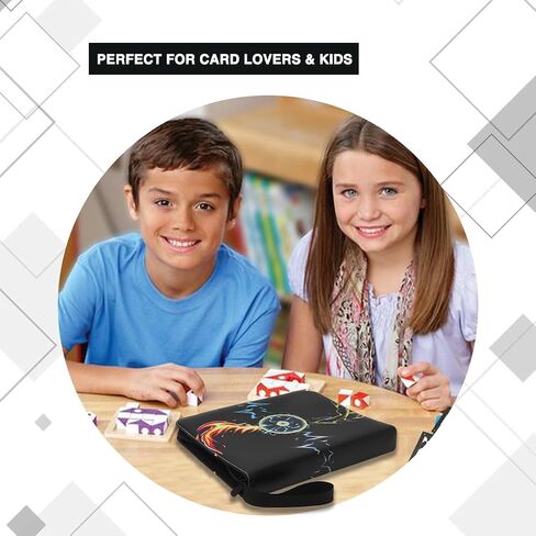 Card Binder for Cards, 9-Pocket Portable Card Collector Album Holder Book Fits 900 Cards with 50 Removable Sleeves, Trading Card Binder Display Storage Carrying Case for TCG black in Saudi Arabia