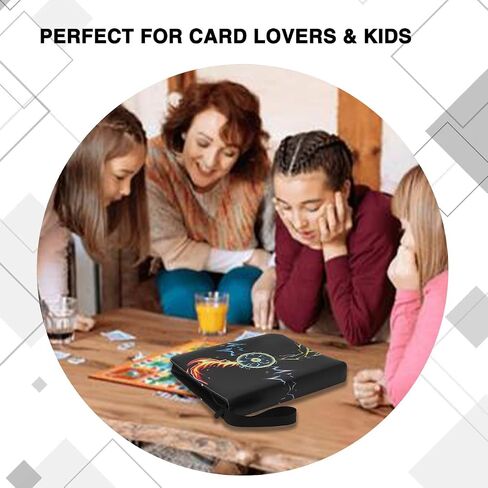 Card Binder for Cards, 9-Pocket Portable Card Collector Album Holder Book Fits 900 Cards with 50 Removable Sleeves, Trading Card Binder Display Storage Carrying Case for TCG black in Saudi Arabia