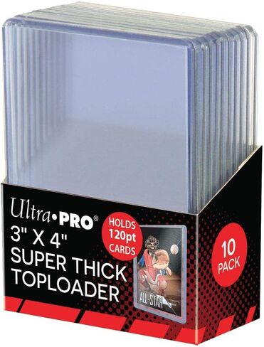 5 Ultra Pro 120pt Top Loader 50 Total (5 10ct Packages) 120 Pt for Thick Jersey Relic Cards in Saudi Arabia