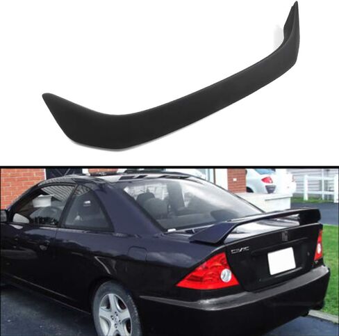 cciyu Rear Trunk Spoiler Wing w/LED Brake Fits for 2001-2005 for Honda Civic Coupe Rear Spoiler Wing,Matte Black in Saudi Arabia