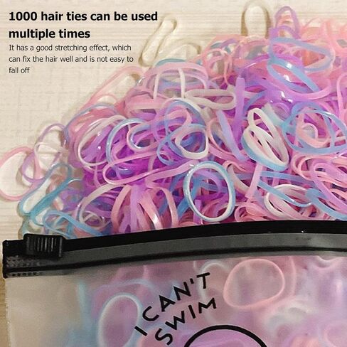 1000pcs Elastic Hair Bands, Small High Elastic Colorful Baby Hair Ties Baby Hair Accessories Hair Rubber Bands for Girls Toddler in Saudi Arabia