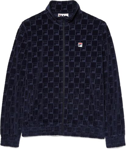 Fila Men's Jacquard Velour Track Jacket, Navy, XX-Large in Saudi Arabia