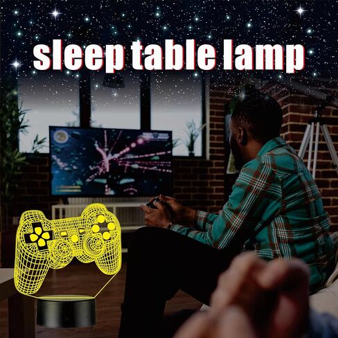3D Gamepad Night Light, Game Console Illusion lamp with Remote, 16 Colors Changing with Remote,Gaming Room Decor Best Gamer Gift,Christmas Birthday Gifts for Boys Girls in Saudi Arabia