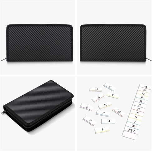 Uquelic 2Pack 13 Pockets Expanding Accordion Receipt Organizer Folder Zipper Closure, Plastic Document Wallet with Covered Edges for Coupons, Bills, Vouchers, Flash Cards Storage (11’’x 6’’) in Saudi Arabia