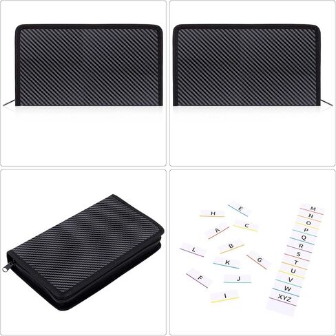 Uquelic 2pack 13 جيوب توسيع الأكورديون إيصالات منظم مجلد إغلاق السوستة، محفظة المستندات البلاستيكية مع حواف مغطاة للكوبونات والفواتير والقسائم وتخزين بطاقات فلاش (11''x 6'') in Kuwait