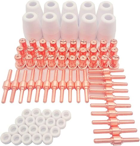 80pcs PT-31 JG-40 WSD Plasma Electrode Tips Nozzle Extended Shroud Shield Cup Kit Fit Cut 50D 50 40 Plasma consumable Cutting in Kuwait