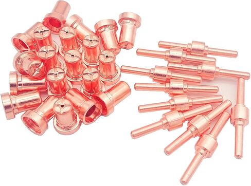 80pcs PT-31 JG-40 WSD Plasma Electrode Tips Nozzle Extended Shroud Shield Cup Kit Fit Cut 50D 50 40 Plasma consumable Cutting in Kuwait