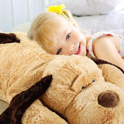 55 Inch Giant Puppy Dog Stuffed Animal Large Plush Dog Pillow Soft Stuffed Dog Huge Stuffed Animal Pillow Big Plush Toy for Boys Girls Adults Birthday Holiday Presents in Saudi Arabia