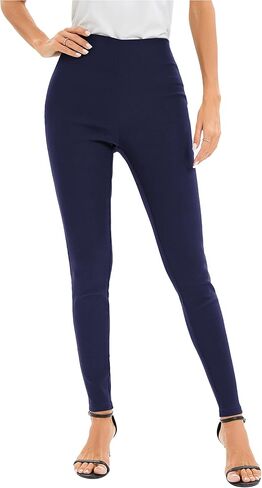 سراويل نسائية من Famulily سراويل ضيقة أنيقة بخصر عالٍ سراويل عمل غير رسمية قابلة للتمدد سراويل أساسية in Kuwait