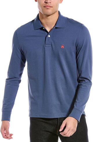 Brooks Brothers Men's Long Sleeve Cotton Pique Stretch Logo Polo Shirt in Saudi Arabia