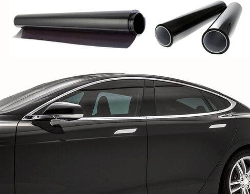 Mkbrother 2PLY 20% VLT 30" in x 5' Ft (30in x 60in) Heat & UV Block Professional Window Tint Adhesive Film Auto Car in Saudi Arabia