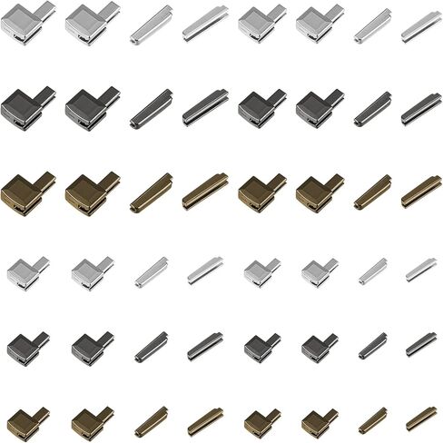 48pcs Metal Zipper Latch Slider Retainer, 3#5#8#10 Zipper Insertion Pin Zipper Stopper Broken Zipper Pull Replacement, 3 Color Zipper Slider Universal Zipper Fixer for Sewing,Jacket,Coat, Pants,Hand in Saudi Arabia