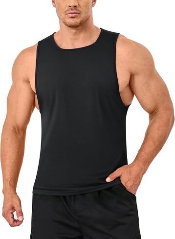 MAGNIVIT Mens Gym Workout Tank Tops Sleeveless Workout Cotton Lightweight Sport Vest Muscle Shirts Boxing Casual Tank Top in Saudi Arabia