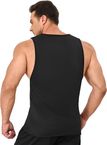 MAGNIVIT Mens Gym Workout Tank Tops Sleeveless Workout Cotton Lightweight Sport Vest Muscle Shirts Boxing Casual Tank Top in Saudi Arabia