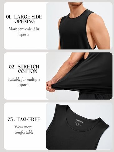MAGNIVIT Mens Gym Workout Tank Tops Sleeveless Workout Cotton Lightweight Sport Vest Muscle Shirts Boxing Casual Tank Top in Saudi Arabia
