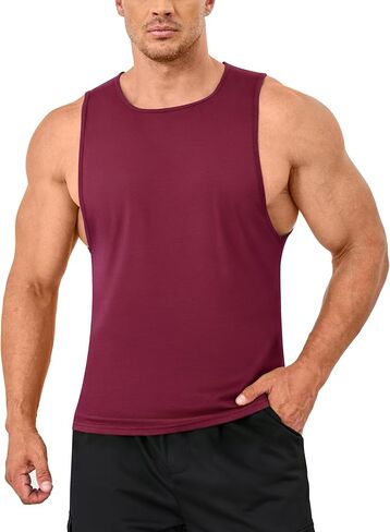 MAGNIVIT Mens Gym Workout Tank Tops Sleeveless Workout Cotton Lightweight Sport Vest Muscle Shirts Boxing Casual Tank Top in Saudi Arabia