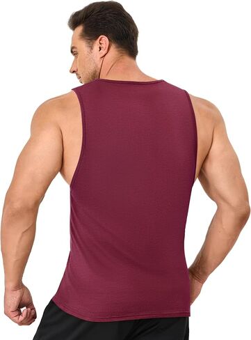 MAGNIVIT Mens Gym Workout Tank Tops Sleeveless Workout Cotton Lightweight Sport Vest Muscle Shirts Boxing Casual Tank Top in Saudi Arabia