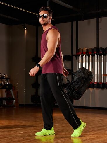 MAGNIVIT Mens Gym Workout Tank Tops Sleeveless Workout Cotton Lightweight Sport Vest Muscle Shirts Boxing Casual Tank Top in Saudi Arabia