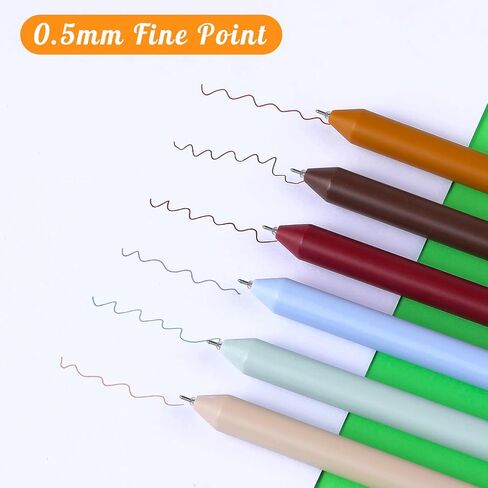 RIANCY colored gel pens, 18 pack coloring pastel gel pen 0.5mm retractable fine point pens smooth writting ink pen for school office students stationery supplies in Saudi Arabia