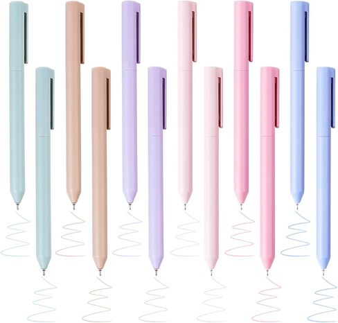RIANCY colored gel pens, 18 pack coloring pastel gel pen 0.5mm retractable fine point pens smooth writting ink pen for school office students stationery supplies in Saudi Arabia