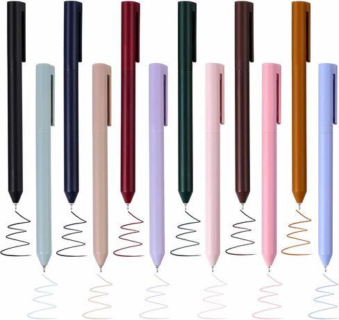 RIANCY colored gel pens, 18 pack coloring pastel gel pen 0.5mm retractable fine point pens smooth writting ink pen for school office students stationery supplies in Saudi Arabia