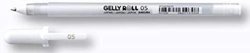 SAKURA GEL PEN GELLY ROLL THIN 0.5MM - WHITE - PROFESSIONAL USE in Saudi Arabia