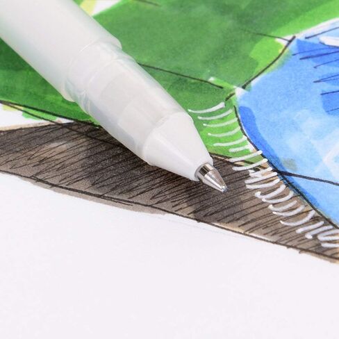 SAKURA GEL PEN GELLY ROLL THIN 0.5MM - WHITE - PROFESSIONAL USE in Saudi Arabia