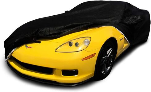 CarsCover Custom Fit C6 2005-2013 Chevy Corvette Car Cover for 5 Layer Heavy Duty Waterproof Black Ultrashield in Saudi Arabia