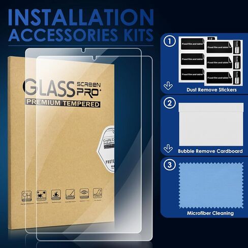 【2-PACK】DETUOSI Screen Protector for Lenovo Tab M8 4th Gen 2023 (TB-300FU), Smart Tab M8 LTE 3rd Gen 2022 (TB-8506FS), Tab M8 FHD 2nd Gen 2020 (TB-8705F), Tab M8 HD 1st Gen 2019 (TB-8505F) Glass Film in Saudi Arabia