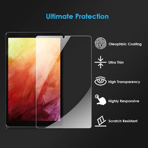 【2-PACK】DETUOSI Screen Protector for Lenovo Tab M8 4th Gen 2023 (TB-300FU), Smart Tab M8 LTE 3rd Gen 2022 (TB-8506FS), Tab M8 FHD 2nd Gen 2020 (TB-8705F), Tab M8 HD 1st Gen 2019 (TB-8505F) Glass Film in Saudi Arabia