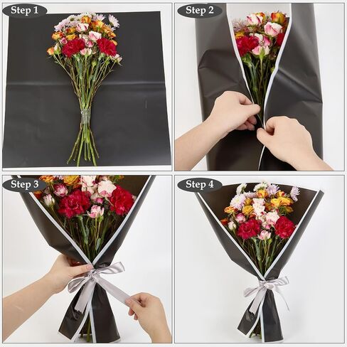 DraDraLee Flower Wrapping Paper Floral Bouquet Gift Packaging Paper, Waterproof Wrapping Paper for Flowers, 20 sheets (Pink) in Saudi Arabia