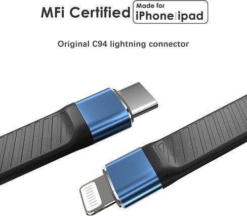 كابل USB C قصير إلى Lightning (0.46 قدم، معتمد من MFi)، كابل شحن سريع ومزامنة البيانات من النوع C إلى Lightning لهاتف iPhone 13/13 pro/13 pro Max/12/12 mini/11/XS/XR/X/8/ SE / إيربودز / آيباد in Kuwait