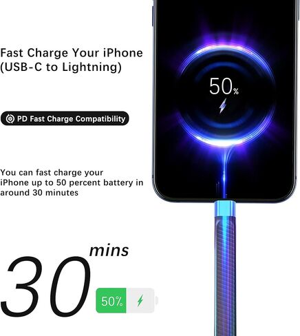 كابل USB C قصير إلى Lightning (0.46 قدم، معتمد من MFi)، كابل شحن سريع ومزامنة البيانات من النوع C إلى Lightning لهاتف iPhone 13/13 pro/13 pro Max/12/12 mini/11/XS/XR/X/8/ SE / إيربودز / آيباد in Kuwait